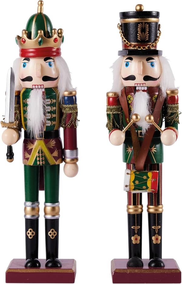 Large Wooden Christmas Nutcrackers with Fasteners, 30 cm-FX-