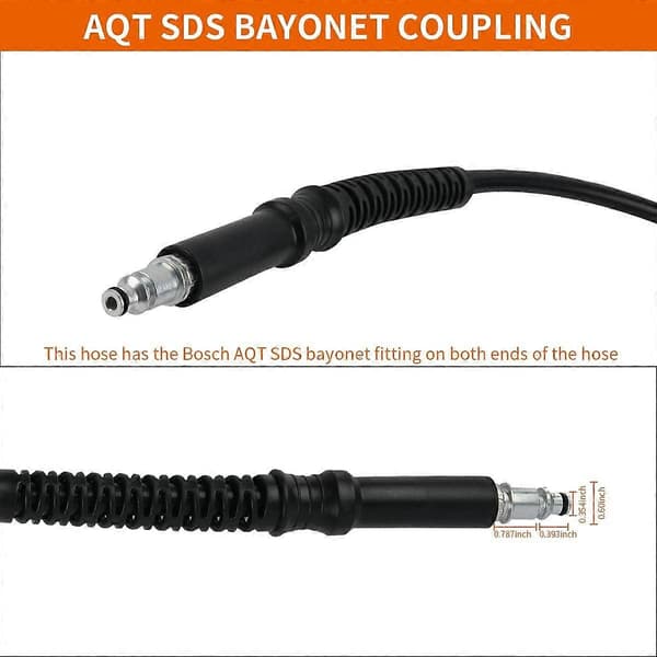 6M Flexible Hose for Bosch, Quick Connect, High Pressure Hose Accessory Compatible with Bosch Aqt Pressure Washer