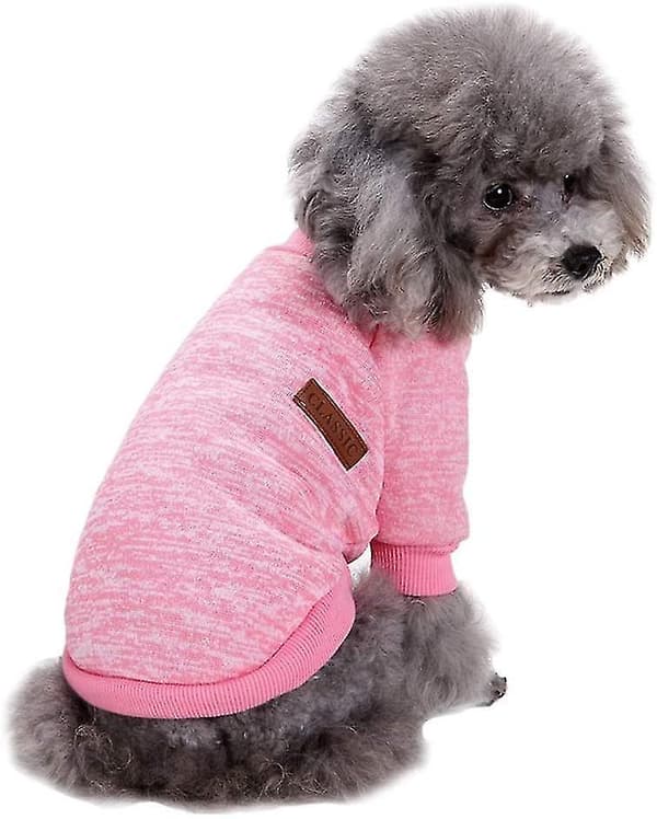 Hundkläder Stickade Hundtröja (rosa, Xs) 11.3in*7.09in