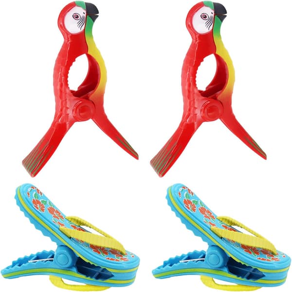 Strandhåndkleklemmer, Strandhåndkleknapper for solseng, Solsenghåndkleklemmer Store klesklyper
