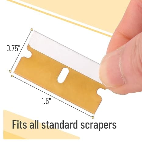 Bates - 50 st rakblad, platta skrapblad, rakblad med en egg Gold Gold