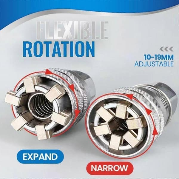 Professional Adjustable Universal Socket Wrench 3/8-3/4\" 10mm - 19mm - 3/8\" Ratchet Wrench Tool & Drill