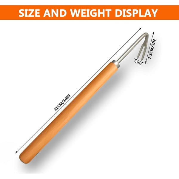 Manual weeding iron with handle, with V-hook - 40 cm garden tool