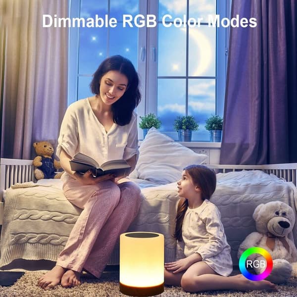 LED Night Light with Touch Control USB Charging with RGB Color Mode Dimmer, Customized for Baby Cradle Camping