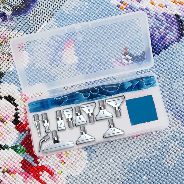5D Diamond Painting Accessory Pen Set, Dot Painting with Metal Thread Replacement Pen Heads Silver Silver