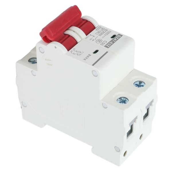 DC miniatureafbryder 2P Solar PV System Isolator DIN-skinne montering 1000V 50A DZ47‑63Z C50