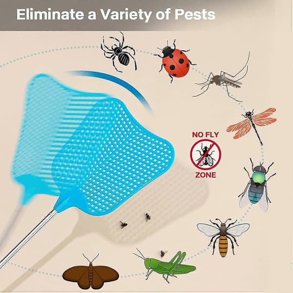 3-piece fly swatter, extendable fly swatter