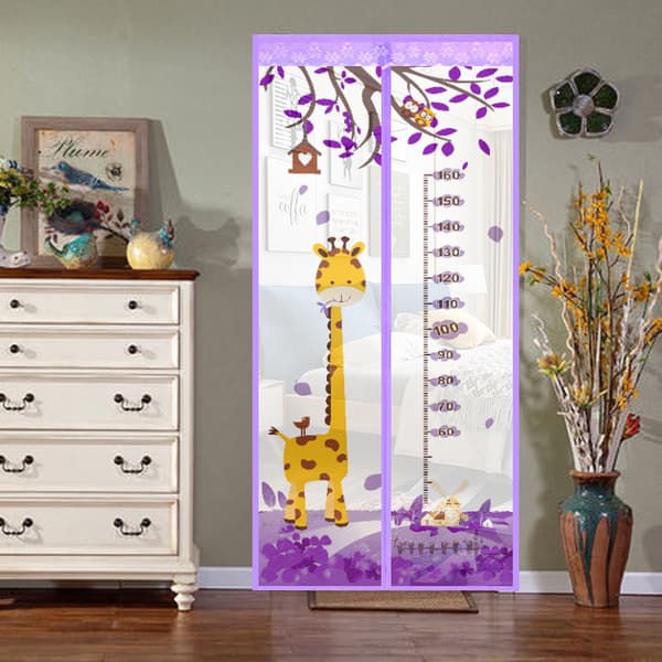 Ett sett (presset giraff lilla, ca. 90*210cm) Magnetisk dør S