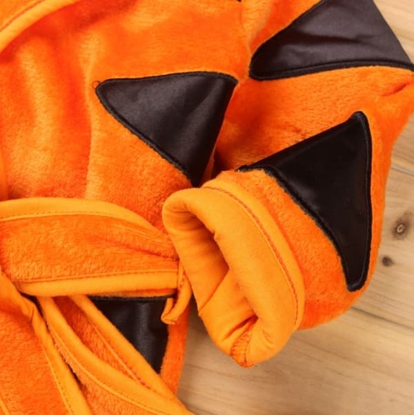 Höst- och vinterpyjamas för barn, varm pyjamas för flickor i flanell, orange, storlek 100 orange 100