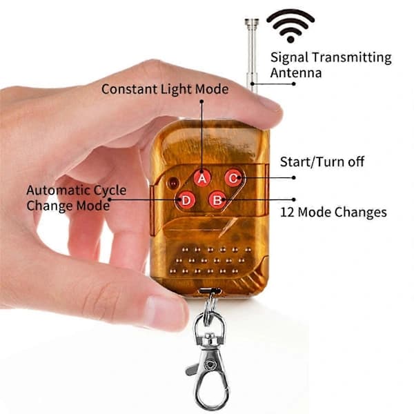 Car Headlight 12V 24V Emergency Warning Light 12LED Flashing Light Yellow Signal Lamp