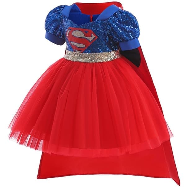 Superhelt Prinsessekjole til Piger, Cosplay Tylkjole, Puffy Nederdel, Størrelse 80cm 80cm