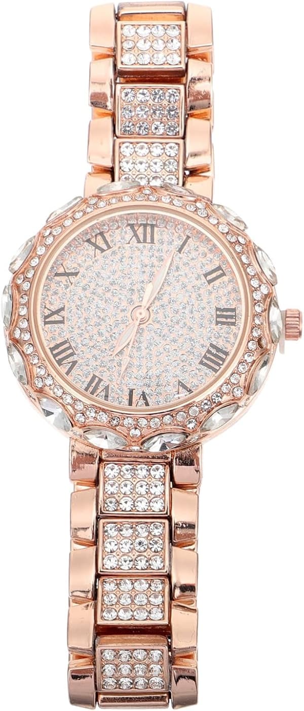 Flickklocka Rhinestone Armbandsur Damklocka Business Damklocka