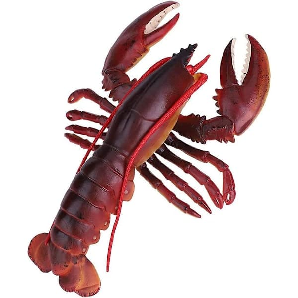 Simuleret blød plast hummer model skaldyrsrestaurant rekvisit dekoration legetøj til børn (23 cm)