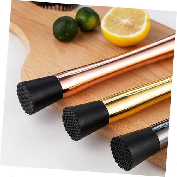 Cocktailmuddler i rustfrit stål med ergonomisk greb til Mojito, frugt- og isknusning, barværktøj