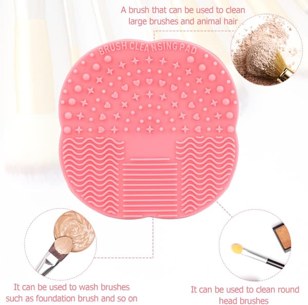 2-pack Silicone Brush Cleaning Set, Makeup Brush Cleaning Mat