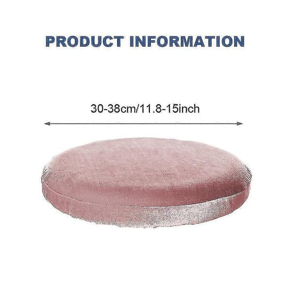 2 st/förpackning Mjukt stretchigt sittdyna Vardagsrum Rund Pallöverdrag Pad Barpall Hem Hao Rosa