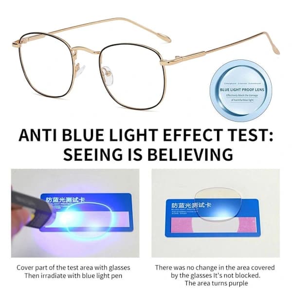 Anti-Blue Light Glasses Oversized Glasses BLACK BLACK Black