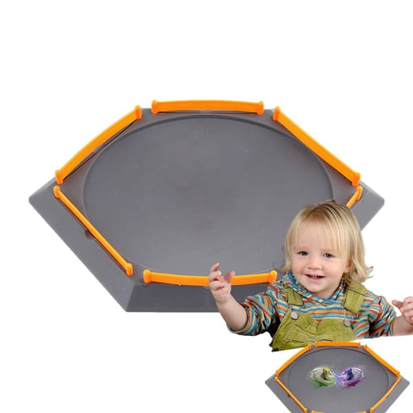 Burst Gyro Disk – ABS, Stadium för snurror, Battle Game Set | Perfekt för flexibla Bey-dueller, Hexagon Grå Hexagon Gray