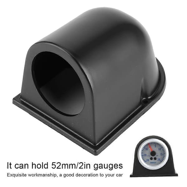 52mm/2in Enkelthulls Målerholderkopp Universal Svart Bilinstrumentpanel Målerpod