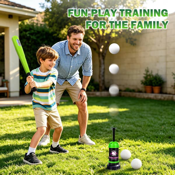 Baseballharjoitus-Tee Ball Popper, Pop Up Baseball-valmentaja & Tee Ball -setti