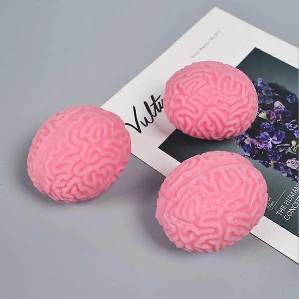 Antistressleker, rosa nyhet hjerneleke, klembar stressball