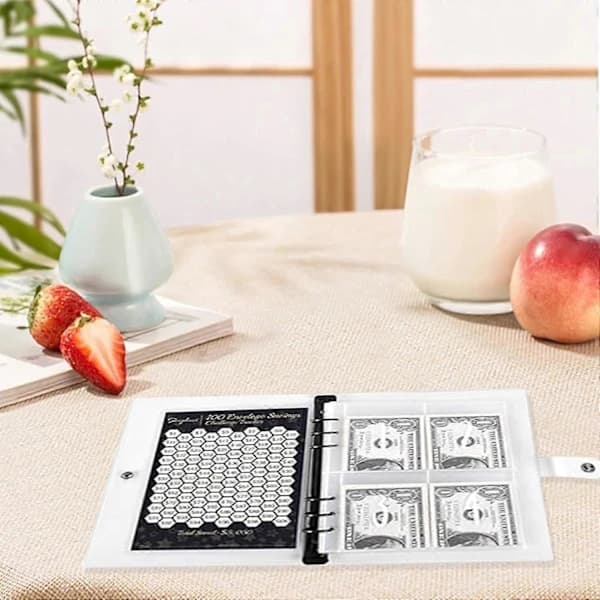 Money Saving Challenge Book | 100 Envelopes Wallet Folder | Fun Organized Cash