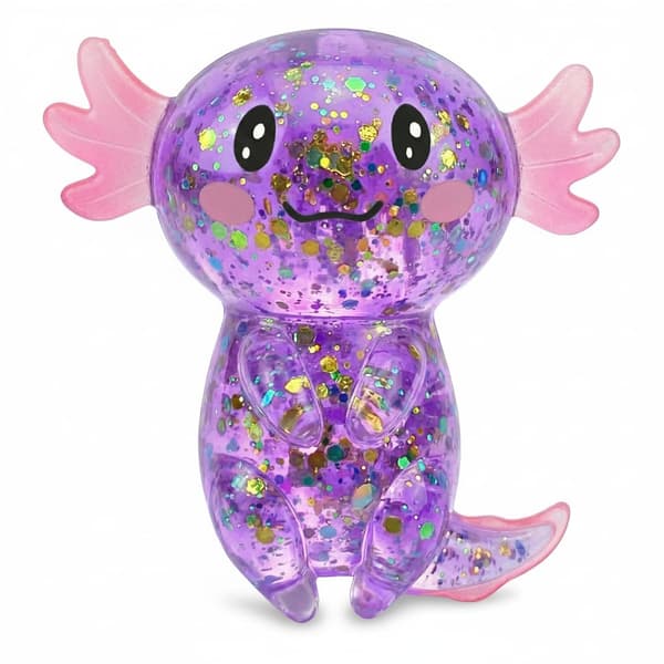 9 cm Orange Glitter Stående Axolotl Squishy Långsamt Stigande Orange Orange