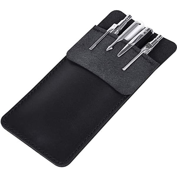 2-pack Leather Case for Protecting Pens, Pencils, Shirts, Lab Coats, Pants - Multi-function Pockets for Pens, Stylus, Pencils