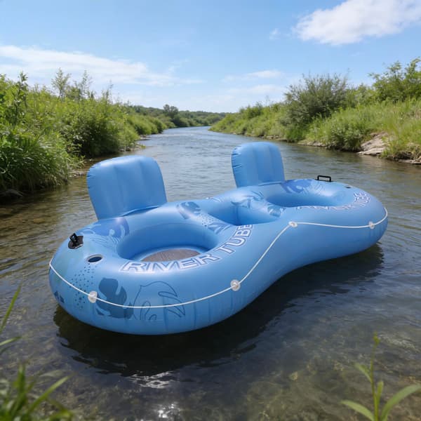 Oppustelig solstol til 2 personer Inflatable Tanning Pool Lounger Inflatable Tanning Pool Lounger