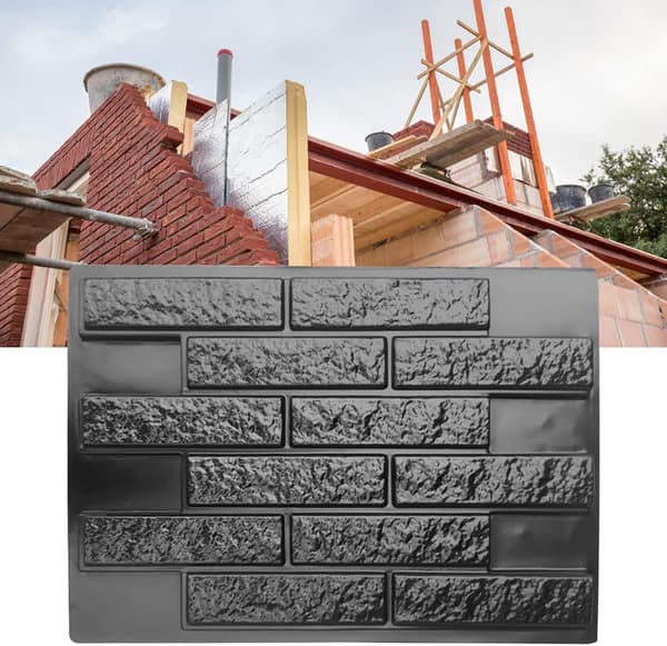 Betonform, Genanvendelige ABS-forme til betonfliser, havegange, vægforme til cementfliser (68,5*49*4cm)