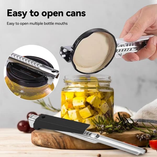 Rustfrit stål gigt dåseåbner, 2-pak dåseåbner til gigt, justerbart håndtag, nem åbning af låg, hurtig