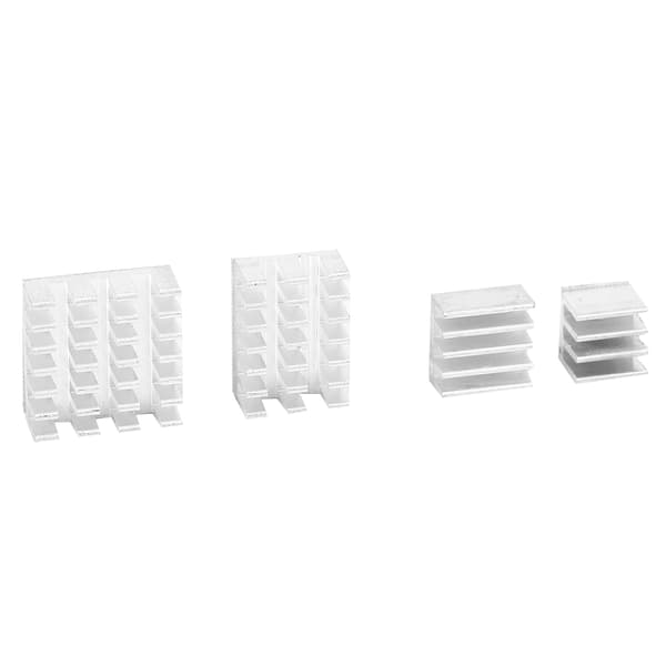 20 stk. aluminium køleplade CPU-radiator med selvklæbende til Raspberry Pi 2/3/4 3b 4B