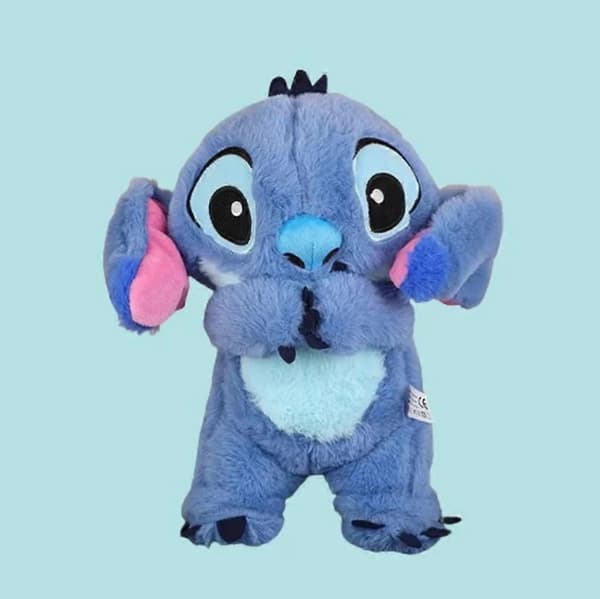 Blue Breathable Plush: Stitch with Realistic Movements, Music, and Lights