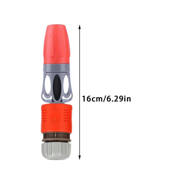 Garden Hose Water Nozzle with Quick Connector - PVC Non-slip Casing