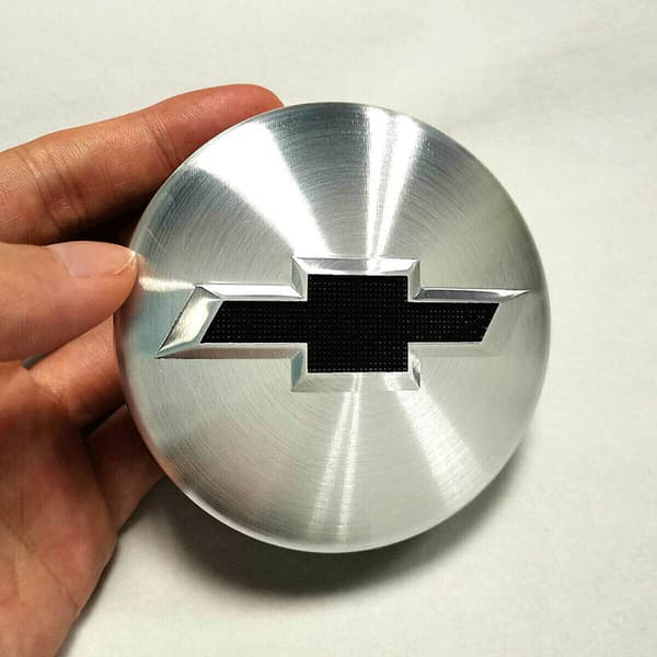 4x børstede hjulnavkapsler for Chevy Suburban Silverado 14-20 83mm 3.25\"
