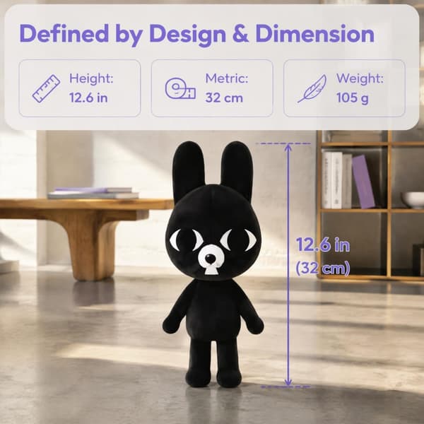 Dyrekliniik Plys Samlerfigur til Voksne (Sort Kanin) Black Rabbit Black Rabbit