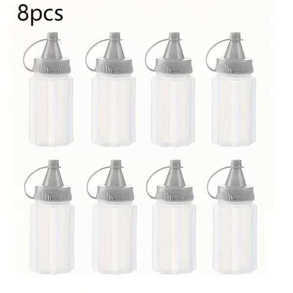 8-pack mini kryddflaskor - Bärbara kryddbehållare med lock, lämpliga för picknick, camping och köksbruk