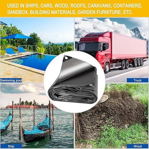 Polyethylene Protective Tarp 180g/m2 Grey Waterproof Tarpaulin