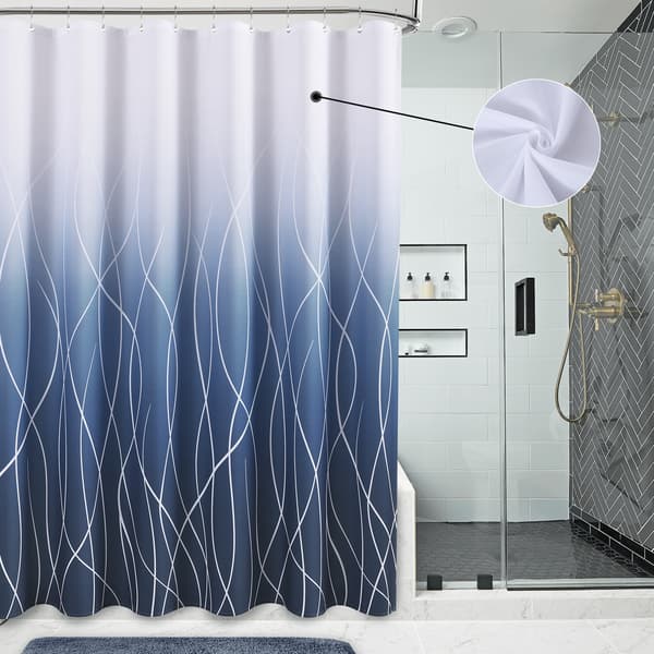 Duschdraperi 180 x 180 cm Vattentätt Tryckt Polyester Duschdraperi