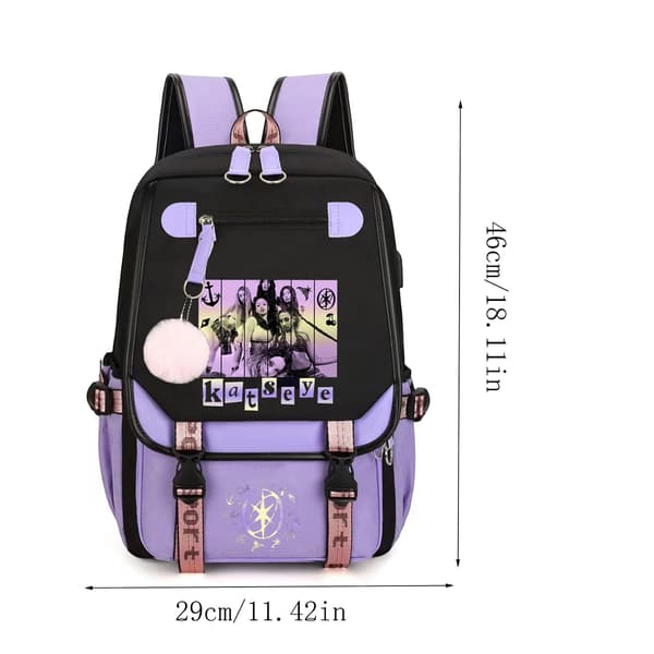 DPKLAD Katseye Ryggsäck Katseye Merch Campusväska Korea Pop Ryggsäck för Fans Lättviktsresor Nya Semesterpresenter（01-E） 01-e 01-e