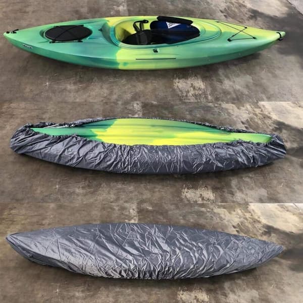 Canoe Cover 10-12ft Waterproof Dustproof UV Dust Cover Boat Durable Silver