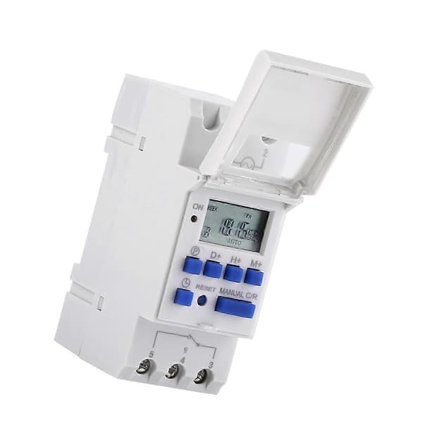 LCD-skjerm Ukentlig Programmerbar Elektronisk Relé Tid 16 PÅ og AV Timer (AC220V)