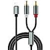 Lydadapterkabel Telefon til RCA Lotus Kabel Højttaler Lydforstærker Link Lydkabel til Apple iPhone Lightning