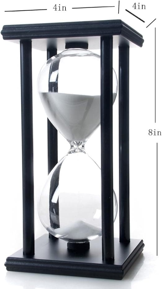 Hvit sand 60 minutter tre sandklokke, timeglass sandtimer