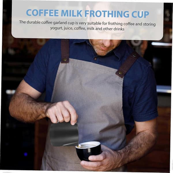 Mælkeskummer i rustfrit stål til Latte Art Espresso Kaffe Nem at rengøre Rustfri overflade