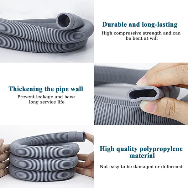 Washing Machine Extension Hose, 1.5m Universal Washing Machine Hose, Dishwasher Drain Hose, Extension Set