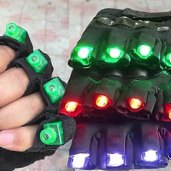 Vibrant Green LED Gloves: Perfect for Dazzling Dance Shows