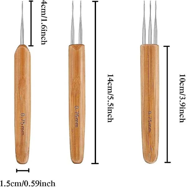 Dreadlock Crochet Hooks - Dreadlock Tool Set, Crochet Hook Set for Braided Hair, Mat M