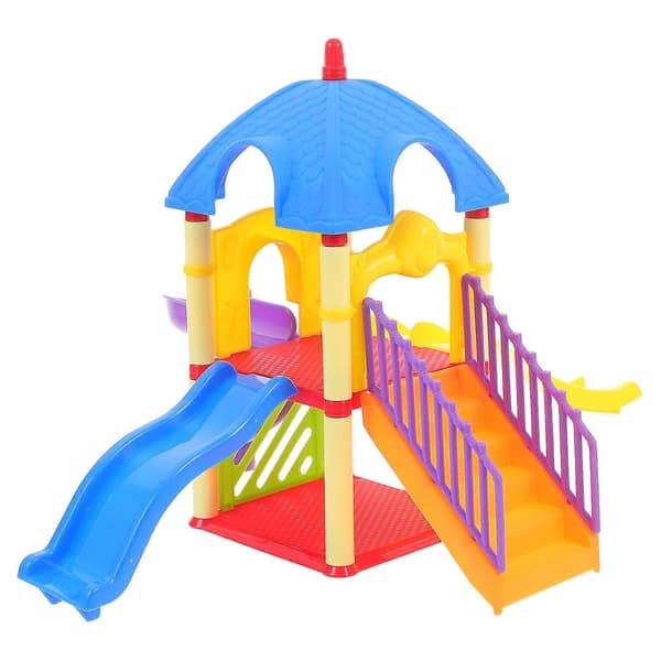 Liten lekeplass-byggemodell DIY lekeplassmodell for barn skli-modell
