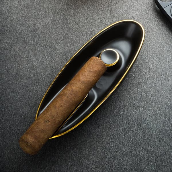 Cigar askebæger Enkeltplads Benporcelæn Røgslukker-FX-